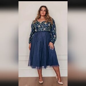 Jessakae Leah Ryder Xl Blue floral dress